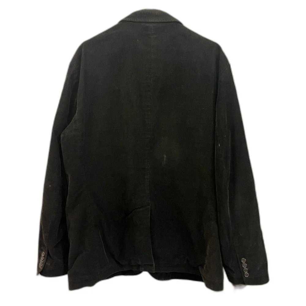 J. CREW Black Corduroy Triple Button Sports Coat Blazer Jacket   Mens Size XL